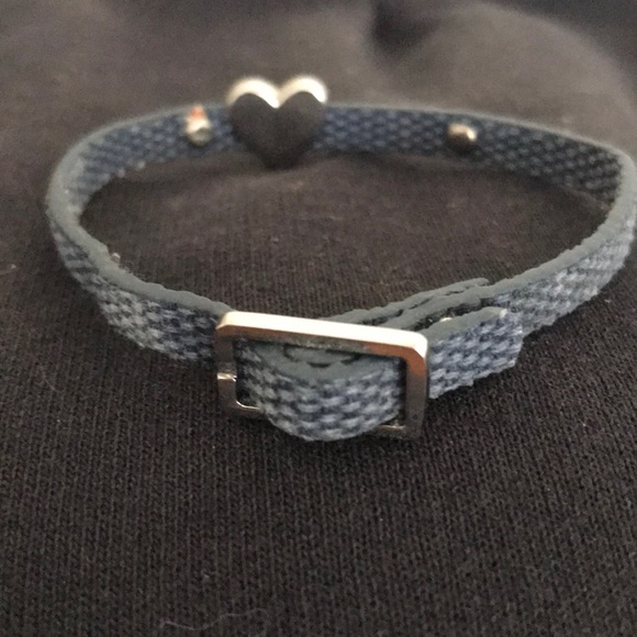 Navy and Silver Heart bracelet - Picture 3 of 3